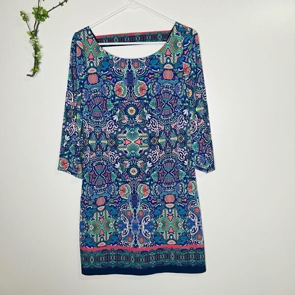 Laundry by Shelli Segal Multicolored Paisley Sheath Shift Dress - Picture 1 of 10